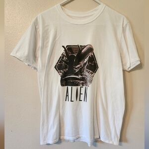 White Alien Graphic T-Shirt